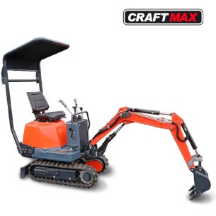 CRAFTMAX-Micro-Bagger-600Professional-Kettenraupe-44Kw6PS-Yanmar-Diesel-Knickmatik-schwenkbarer-Baggerarm-Joystick-Sonnendach-12