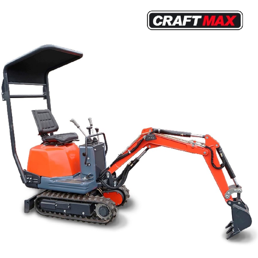 CRAFTMAX-Micro-Bagger-600Professional-Kettenraupe-44Kw6PS-Yanmar-Diesel-Knickmatik-schwenkbarer-Baggerarm-Joystick-Sonnendach-12