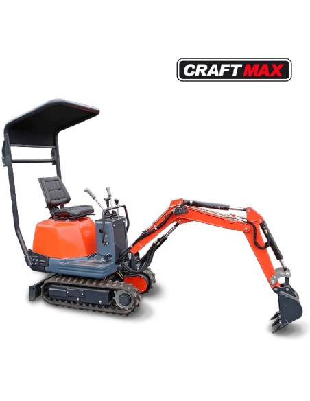 CRAFTMAX-Micro-Bagger-600Professional-Kettenraupe-44Kw6PS-Yanmar-Diesel-Knickmatik-schwenkbarer-Baggerarm-Joystick-Sonnendach-12