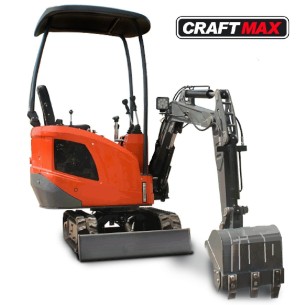 CRAFTMAX®-Mini-Bagger-1200kg-Kettenraupe-102-Kw-138-PS-Kubota-Euro5-Diesel-Knickmatik-schwenkbarer-Baggerarm-Joystick-Sonnendach