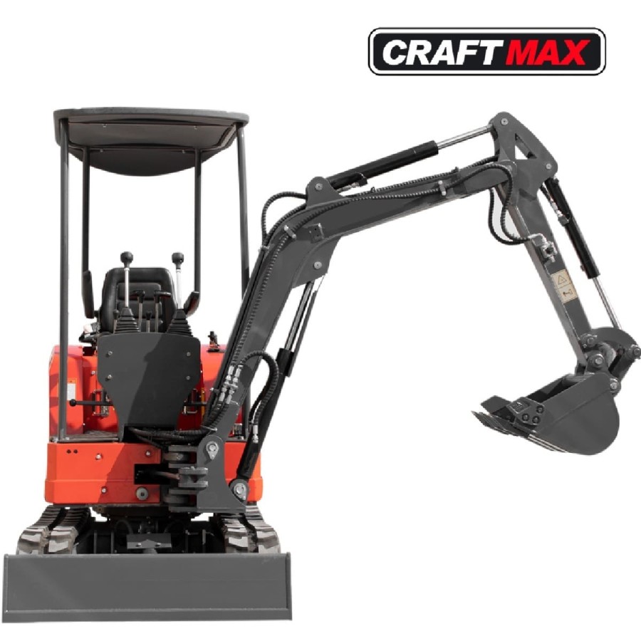 CRAFTMAX®-Mini-Bagger-1200kg-Kettenraupe-102-Kw-138-PS-Kubota-Euro5-Diesel-Knickmatik-schwenkbarer-Baggerarm-Joystick-Sonnendach