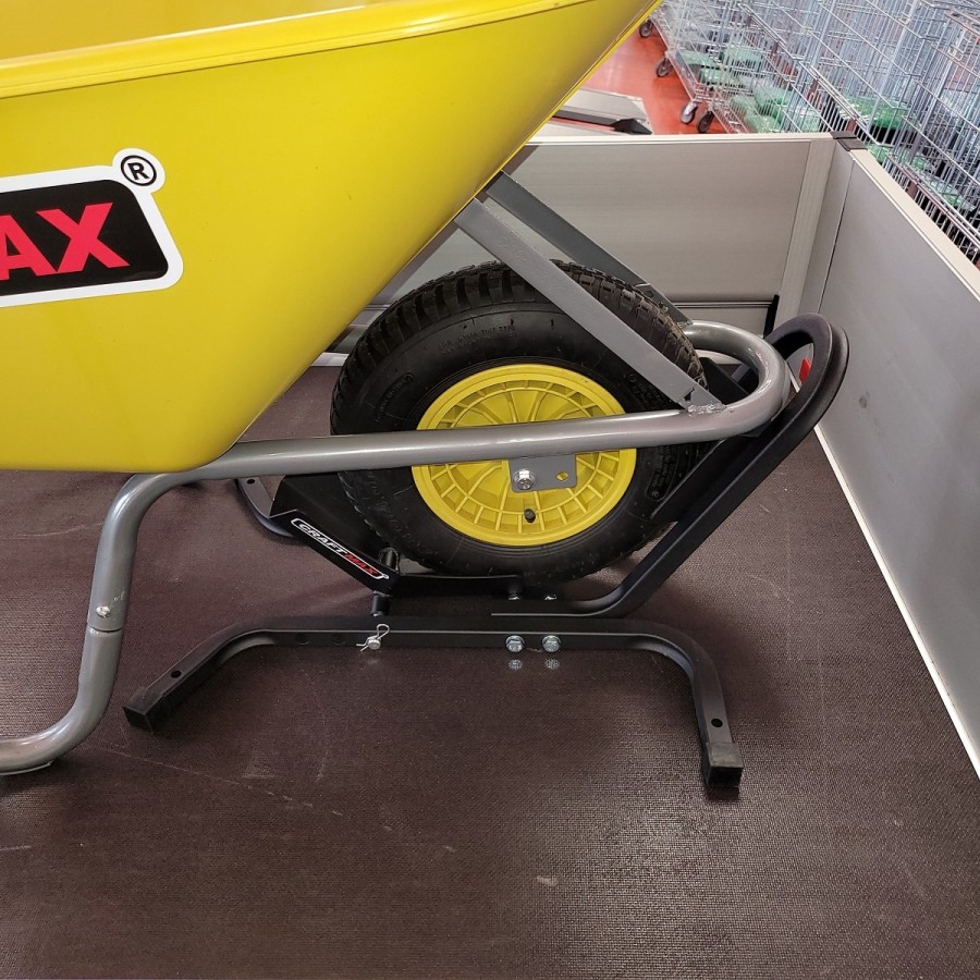 CRAFTMAX-yellow-Gartenschubkarre-100L-mit-gelber-Polypropylen-Mulde-Luftreifenrad-6