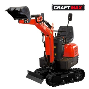 CRAFTMAX®-Micro-Bagger-563-Kettenraupe-65-kw-85-PS-Benzin-Knickmatik-schwenkbarer-Baggerarm-inklusive-Schaufel-1 2