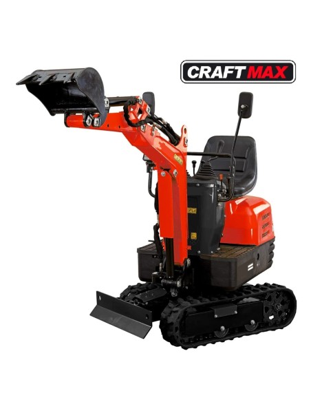 CRAFTMAX®-Micro-Bagger-563-Kettenraupe-65-kw-85-PS-Benzin-Knickmatik-schwenkbarer-Baggerarm-inklusive-Schaufel-5