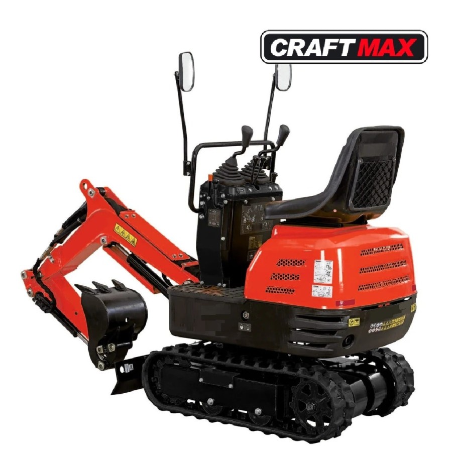 CRAFTMAX®-Micro-Bagger-563-Kettenraupe-65-kw-85-PS-Benzin-Knickmatik-schwenkbarer-Baggerarm-inklusive-Schaufel-2