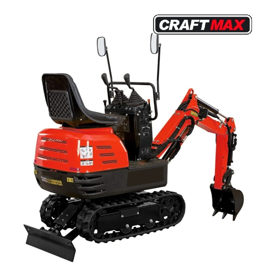 CRAFTMAX®-Micro-Bagger-563-Kettenraupe-65-kw-85-PS-Benzin-Knickmatik-schwenkbarer-Baggerarm-inklusive-Schaufel-3