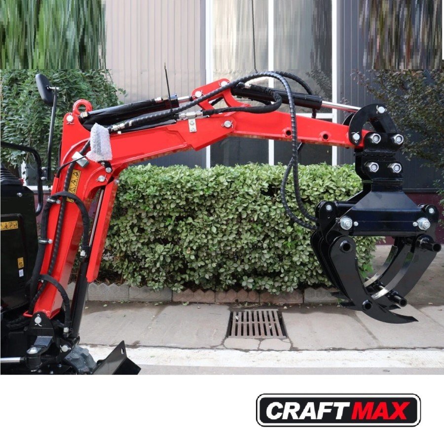 CRAFTMAX®-Micro-Bagger-563-Kettenraupe-65-kw-85-PS-Benzin-Knickmatik-schwenkbarer-Baggerarm-inklusive-Schaufel-7
