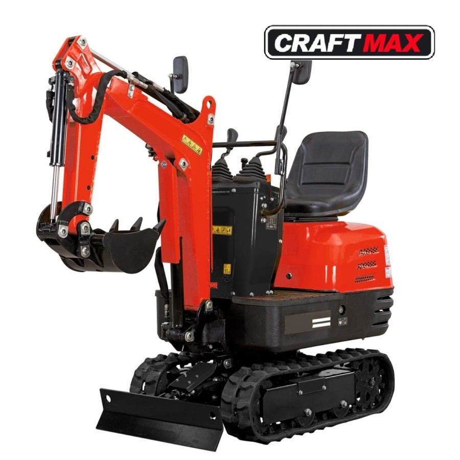 CRAFTMAX®-Micro-Bagger-563-Kettenraupe-65-kw-85-PS-Benzin-Knickmatik-schwenkbarer-Baggerarm-inklusive-Schaufel-8