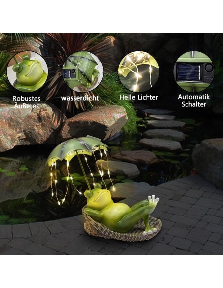 McFARMER®-Frosch-im-Garten-mit-Schirm-Solar-LED-Beleuchtung-Dekofigur-massiv-wetterfest-und-farbbestaendig-17x15x14-3