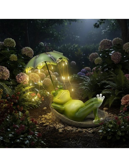 McFARMER®-Frosch-im-Garten-mit-Schirm-Solar-LED-Beleuchtung-Dekofigur-massiv-wetterfest-und-farbbestaendig-17x15x14-4