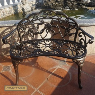 Luxus-Palais-Gartenbank-kunstvolle-Rosen-Verzierungen-prachtvoller-Jugendstil-antik-Bronze-1 2